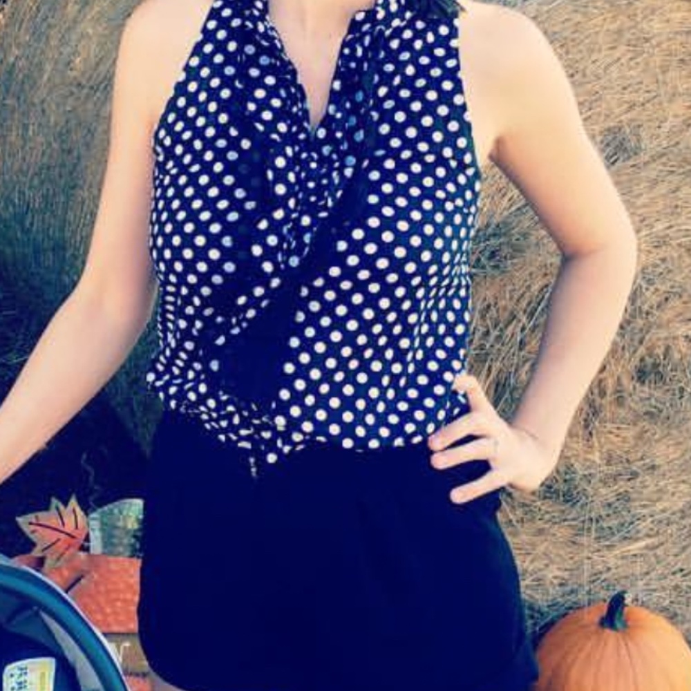 Plastic Island Retro PolkaDot Romper Size 2/4